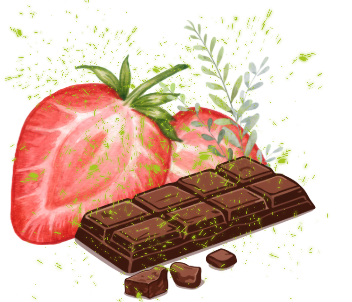 Morango com Chocolate Preto